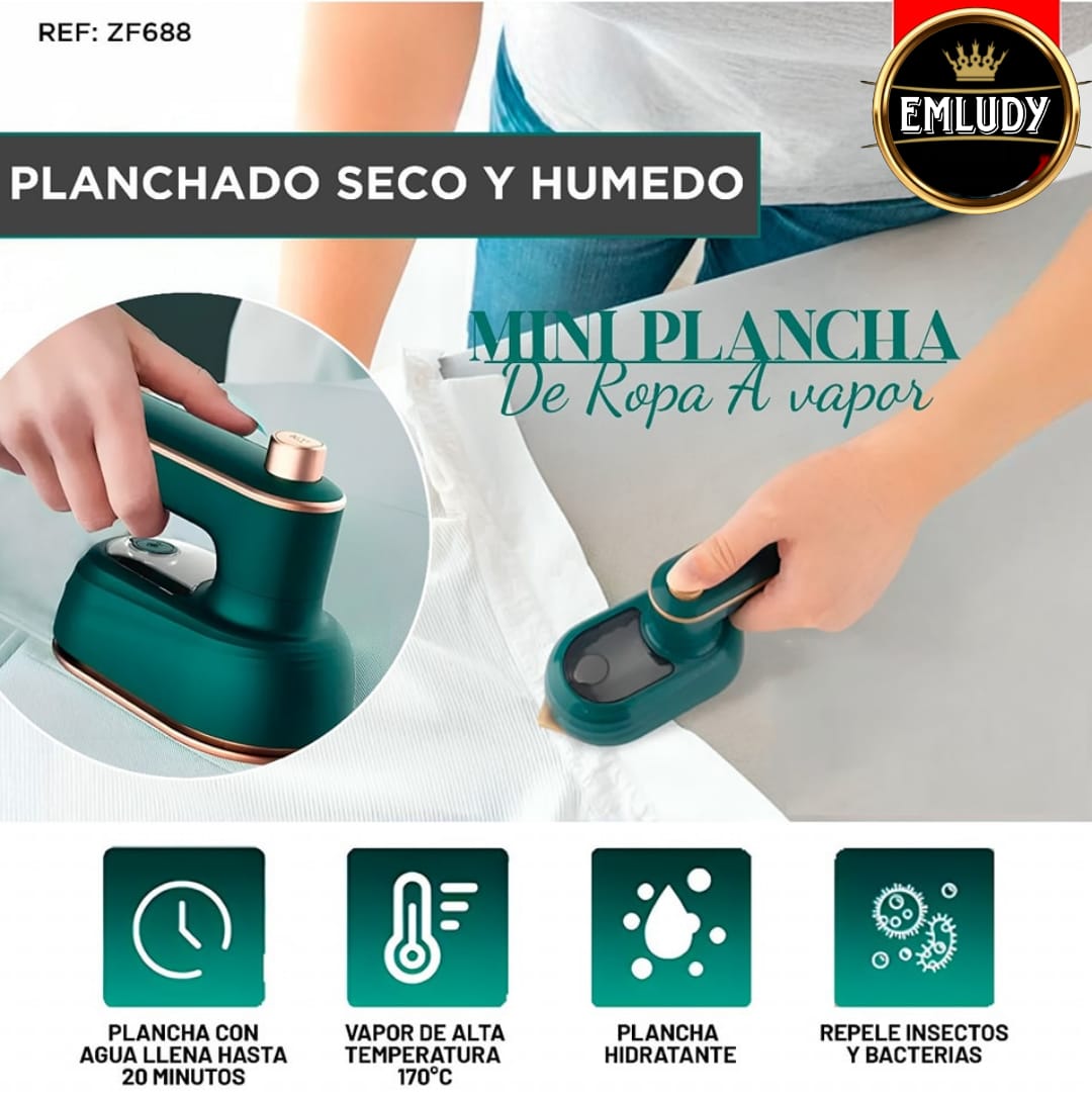 MINI PLANCHA ELECTRICA A VAPOR PORTATIL