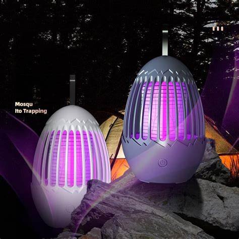 Lámpara atrapamosquitos eléctrica portátil – con Luz UV, Silenciosa y sin químicos