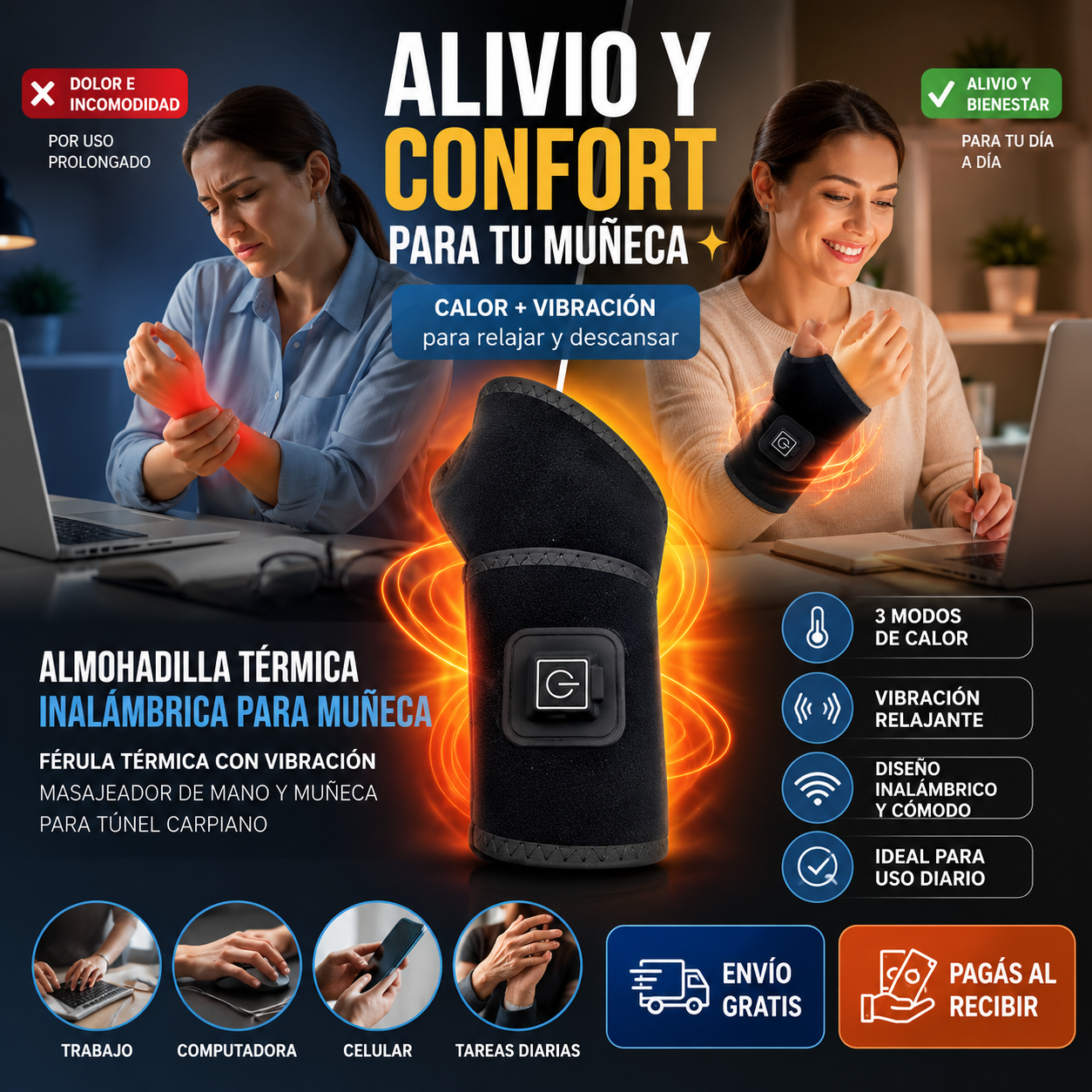 ThermoFlex Muñequera Térmica – Alivio y confort