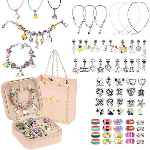 Set Joyero + Pulsera con Dijes y Bolsa de Regalo – ¡Todo incluido!