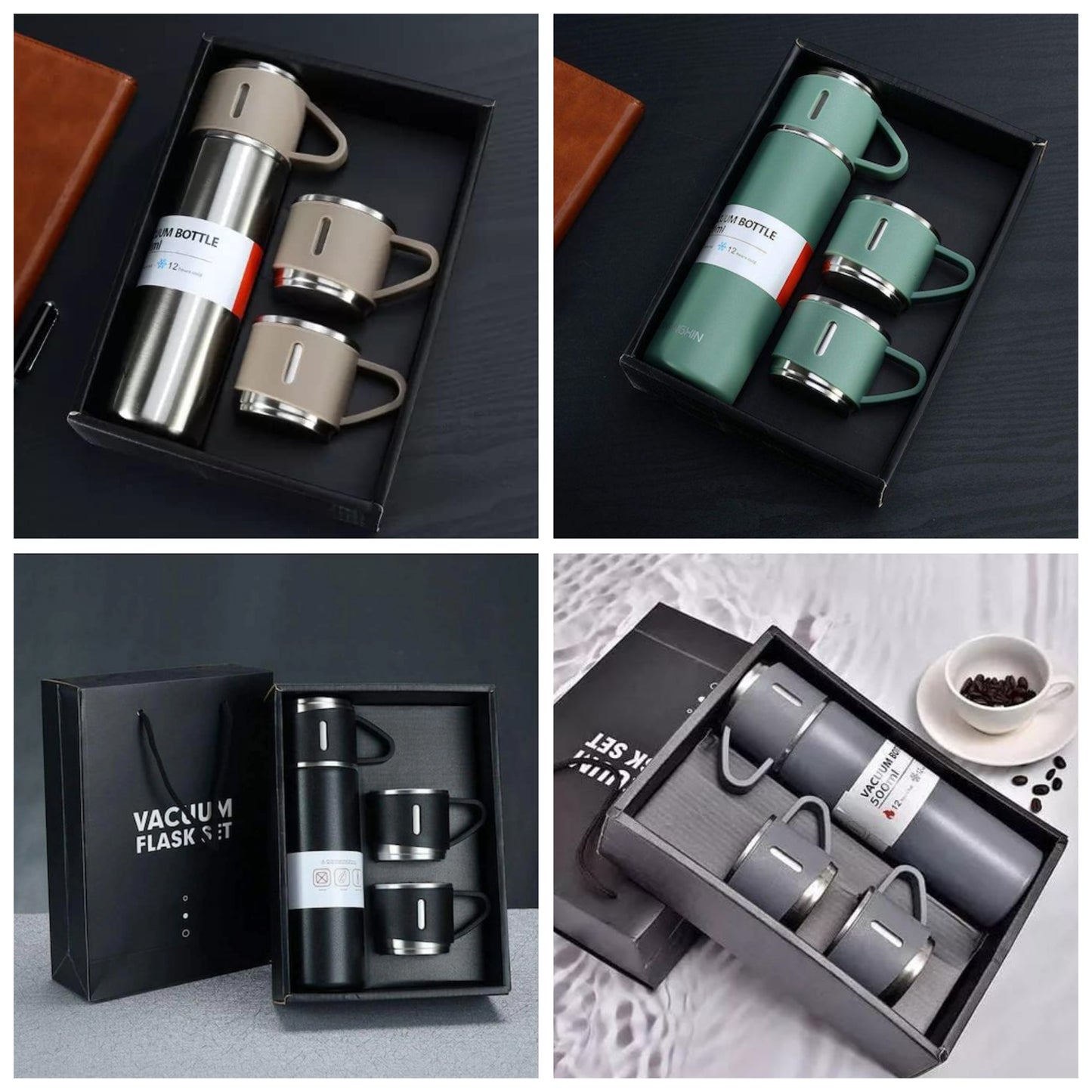 Kit Térmico de 500ml de 4 piezas- Frío o caliente por horas