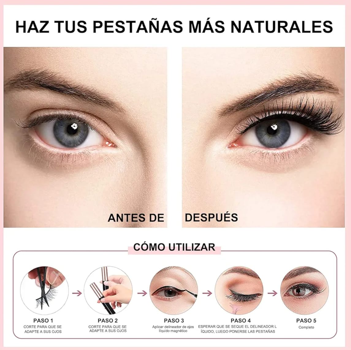 Kit Pestañas Magnéticas + Delineadores (Reutilizables)