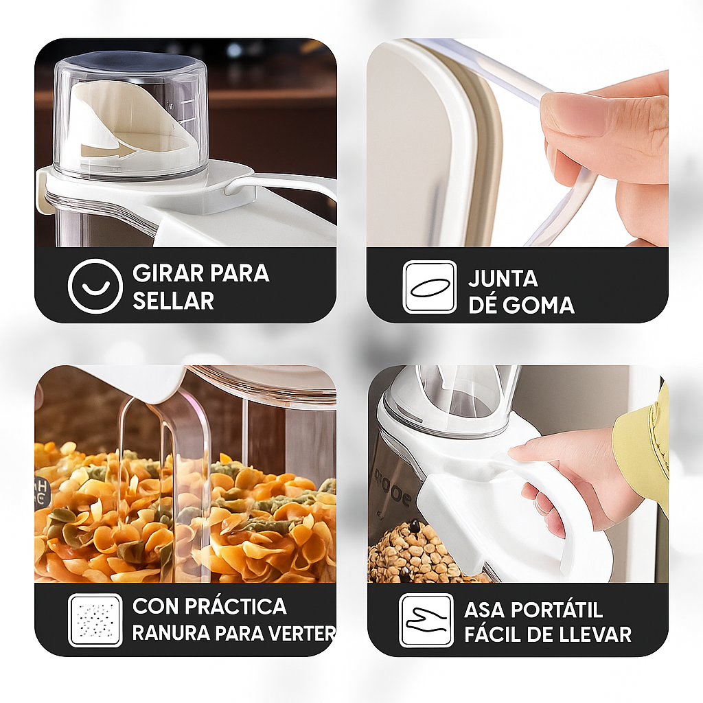 Set de 2 Recipientes Calidad Premium (1.5L y 1.8L)