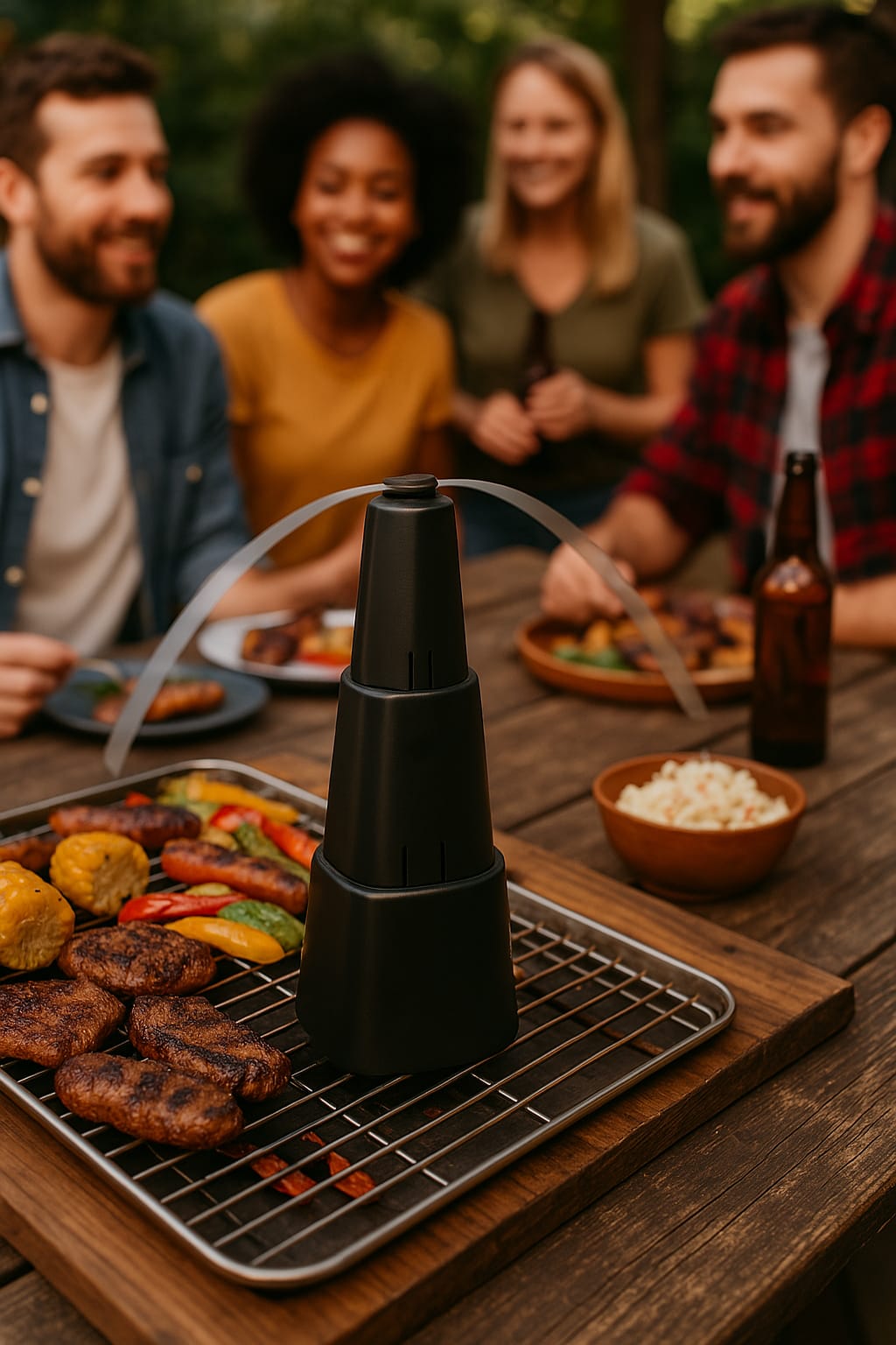 Espantamoscas portátil para mesa | Ideal para comidas y eventos