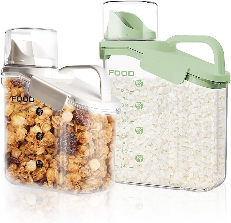 Set de 2 Recipientes Calidad Premium (1.5L y 1.8L)