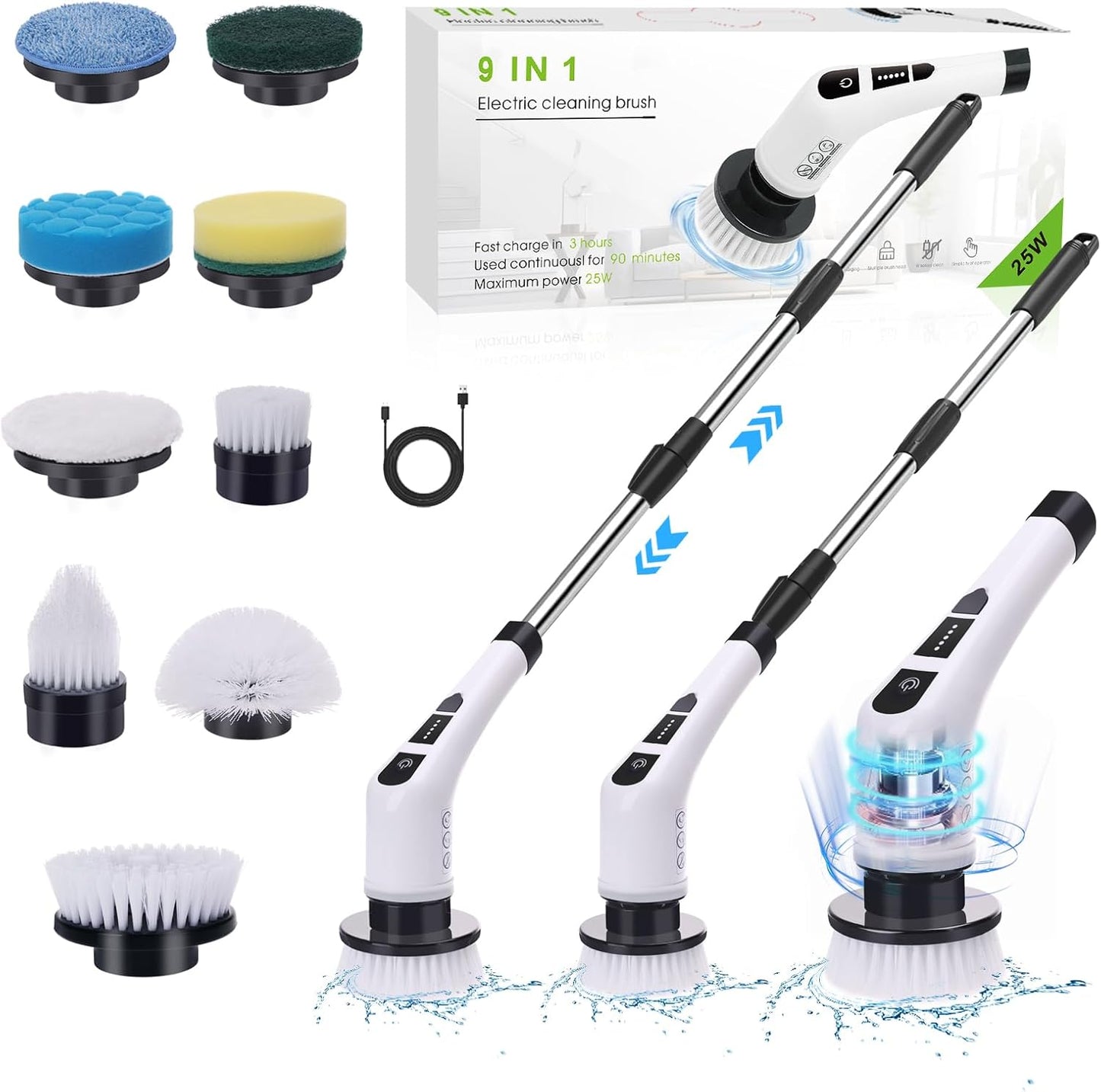 Cepillo de Limpeza Multifuncional 9 EN 1 / EL MAS COMPLETO