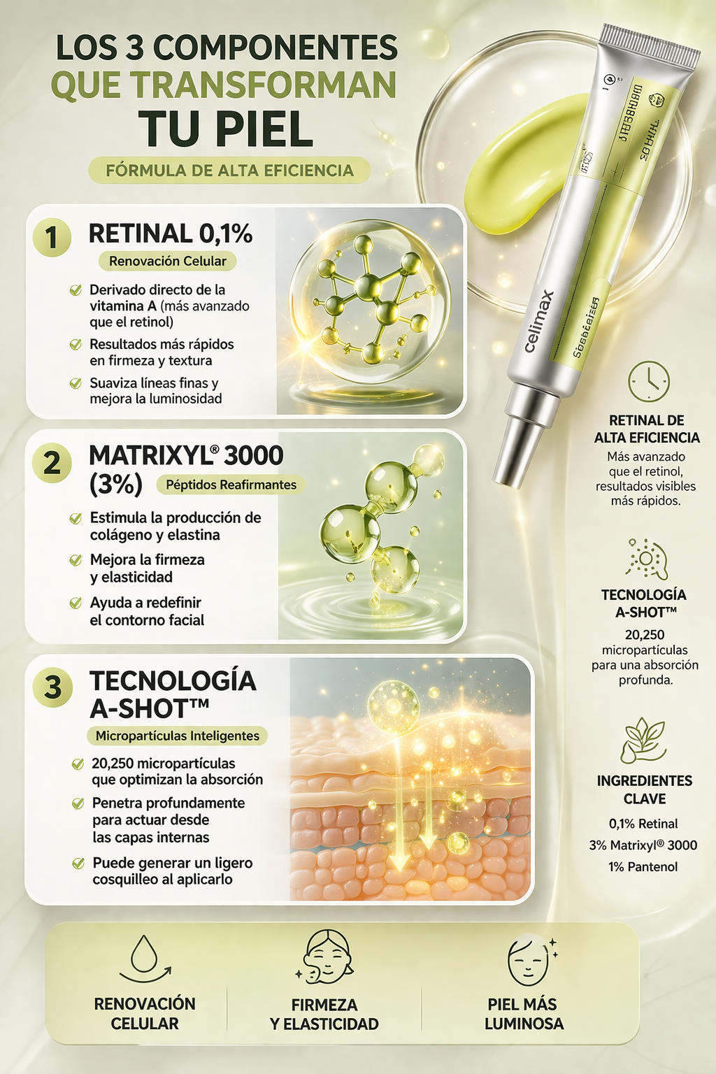 RETINAL Shot Coreano de CELIMAX | Piel más firme y textura uniforme