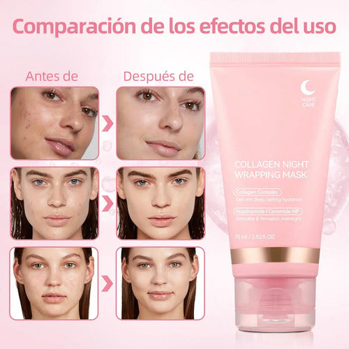 Mascarilla Facial de Colágeno Hidratante Nocturna – Piel Firme y Radiante