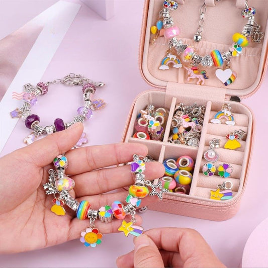 Set Joyero + Pulsera con Dijes y Bolsa de Regalo – ¡Todo incluido!