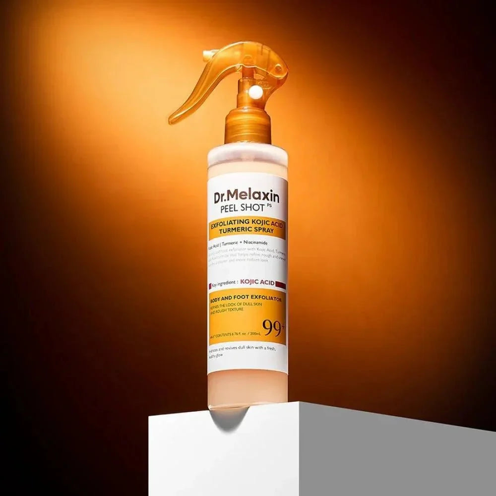 Dr. Melaxin Peel Shot Body Spray – Spray Corporal Exfoliante con Ácido Kójico y Cúrcuma 200 ml
