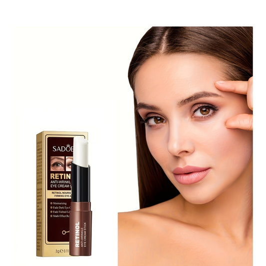 SADORE Crema de ojos con retinol en barra, Hipoalergénica Hidratante y Firme, Enriquecida con Glicerina, Adecuada para todos los tipos de piel, Cuidado antienvejecimiento portátil para mujeres, Listo para regalo