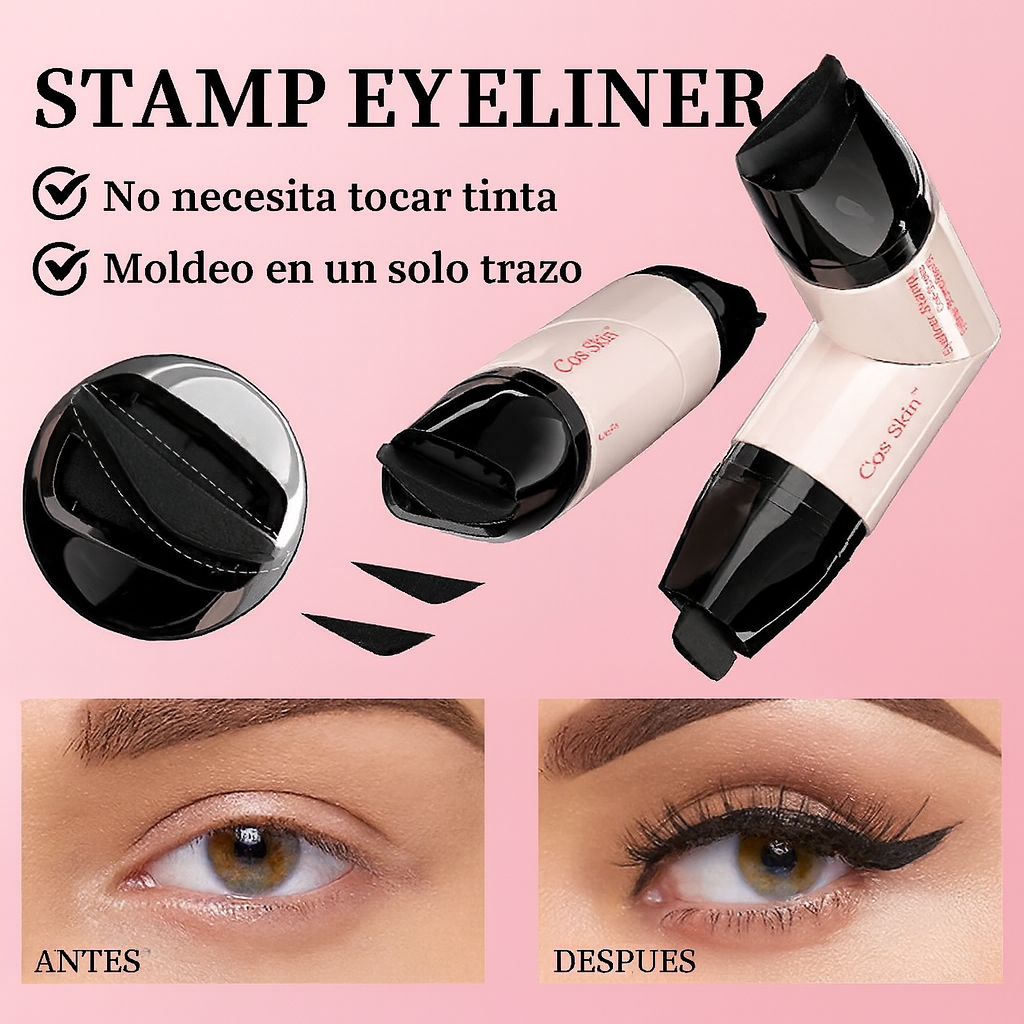 Delineador de Ojos Doble Cabezal – Sello + Punta Fina