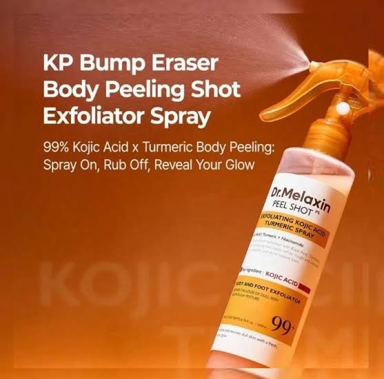 Dr. Melaxin Peel Shot Body Spray – Spray Corporal Exfoliante con Ácido Kójico y Cúrcuma 200 ml